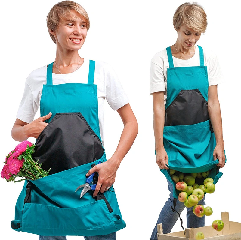 Manufacturer Custom Gardening Apron Canvas Storage Bag Fruit Vegetable Orchard Pick with Pocket Garden Apron