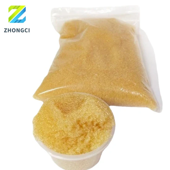 Zhongci commestibile 001*7 resina a scambio cationico acida 732 per addolcire l'acqua della resina della caldaia dell'hotel standard elettrica della centrale elettrica