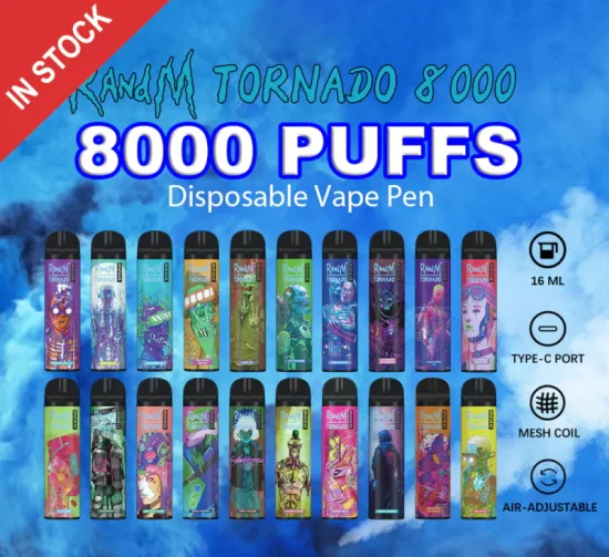 La migliore penna Vape usa e getta originale Randm Tornado 8000 Pocket E-CIGS prezzo all'ingrosso