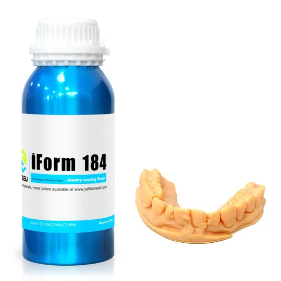 Resina ODM OEM di alta qualità per stampanti 3D a polimerizzazione UV, resina per modelli dentali 405 nm con restringimento inferiore e alta precisione, resina per colata dentale facile, 1000 g