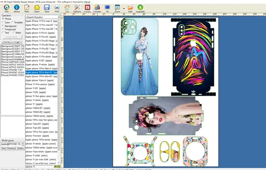 Adesivi in ​​vinile personalizzati per telefono Beauty Master Software